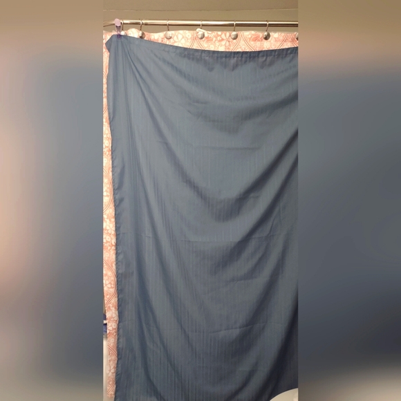 Other - French Country Blue Shower Curtain With Satin Stripes